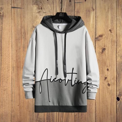 Cotton Blend Printed Full Sleeves Mens Hooded Neck T-Shirt